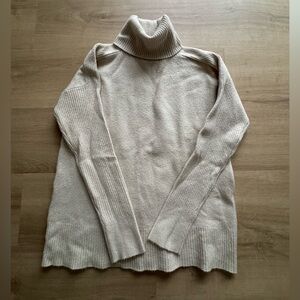 Calvin Klein Jeans Light Tan Turtleneck Sweater (Size Small)